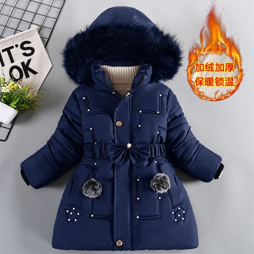 Women's Winter Cozy Thicker Fleece Jacket for Girls, Stylish Large Kids, Long-Sleeved Cotton Coat, Fashion New Exports Exclusive Supply