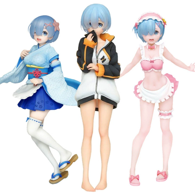 Фигурка Rem и Ram (Re:Zero) — коллекционная, несколько образов: кимоно и купальник