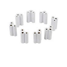 LED日光灯支架堵头连接器 T4T5T8三芯插头中接 三孔白色对接头