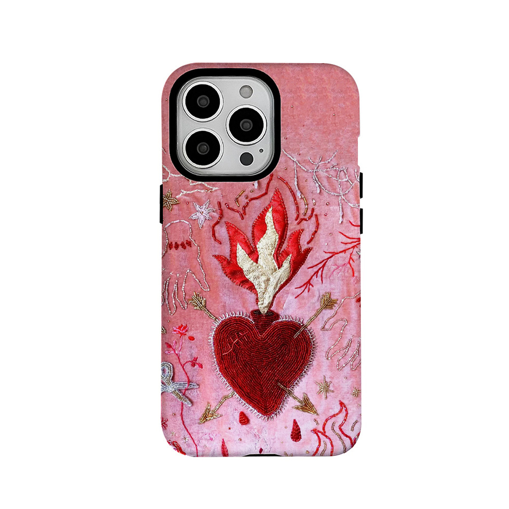 45g Weight iPhone Applicable Brands Phone Cases Classification Feilin Material Flame, Heart Shape Pattern Cute Style Feilin Flame Heart Shape Cute Phone Cases Phone Accessories 4