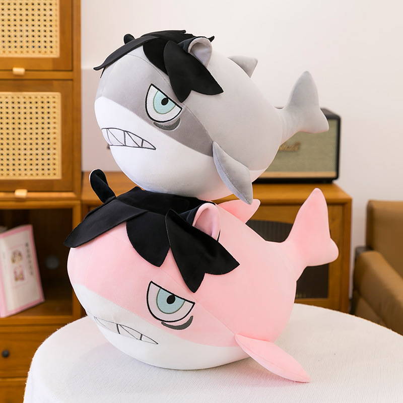 Cross-Border Soft Shark Sylvain Nike Plush Toy Doll Sleeping Pillow Birthday Gift for Girls