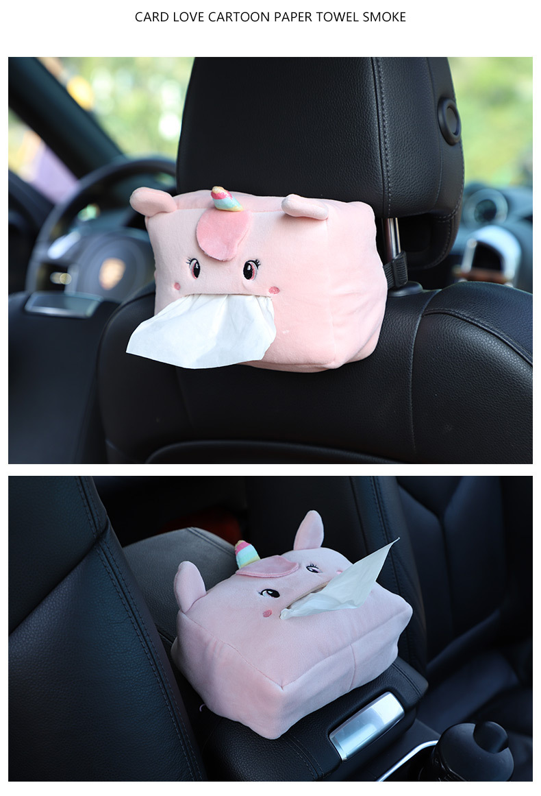 Blue Rain Car Tissue Box Car Cute Car Seat Back Hanging Armrest Box Tissue Box Creative Tissue Hanging Bag