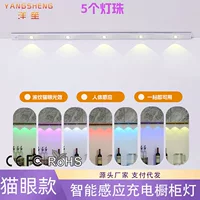 RGB новый красочный кошачий глаз заполняет лампу с автоматическим индукционным магнитным притяжением типа небольшой ночной светильник с атмосферой шкаф светодиодный шкаф