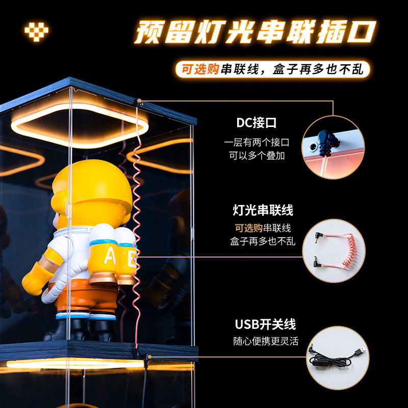 Popマート適用バブルマットモリー400% オプティマスプライムハンドリターンライトアクリル収納ボックス|undefined