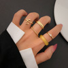 Metal resin, ring, fashionable advanced set, accessory, high-quality style, simple and elegant design