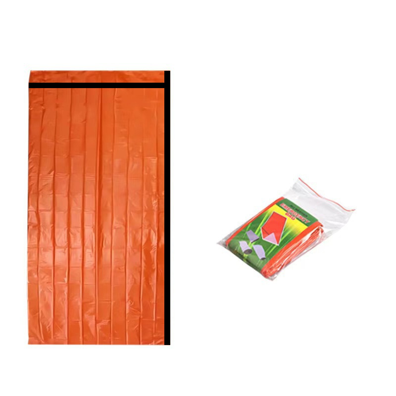 주황색 7자형 검정색 가장자리 침낭 1팩