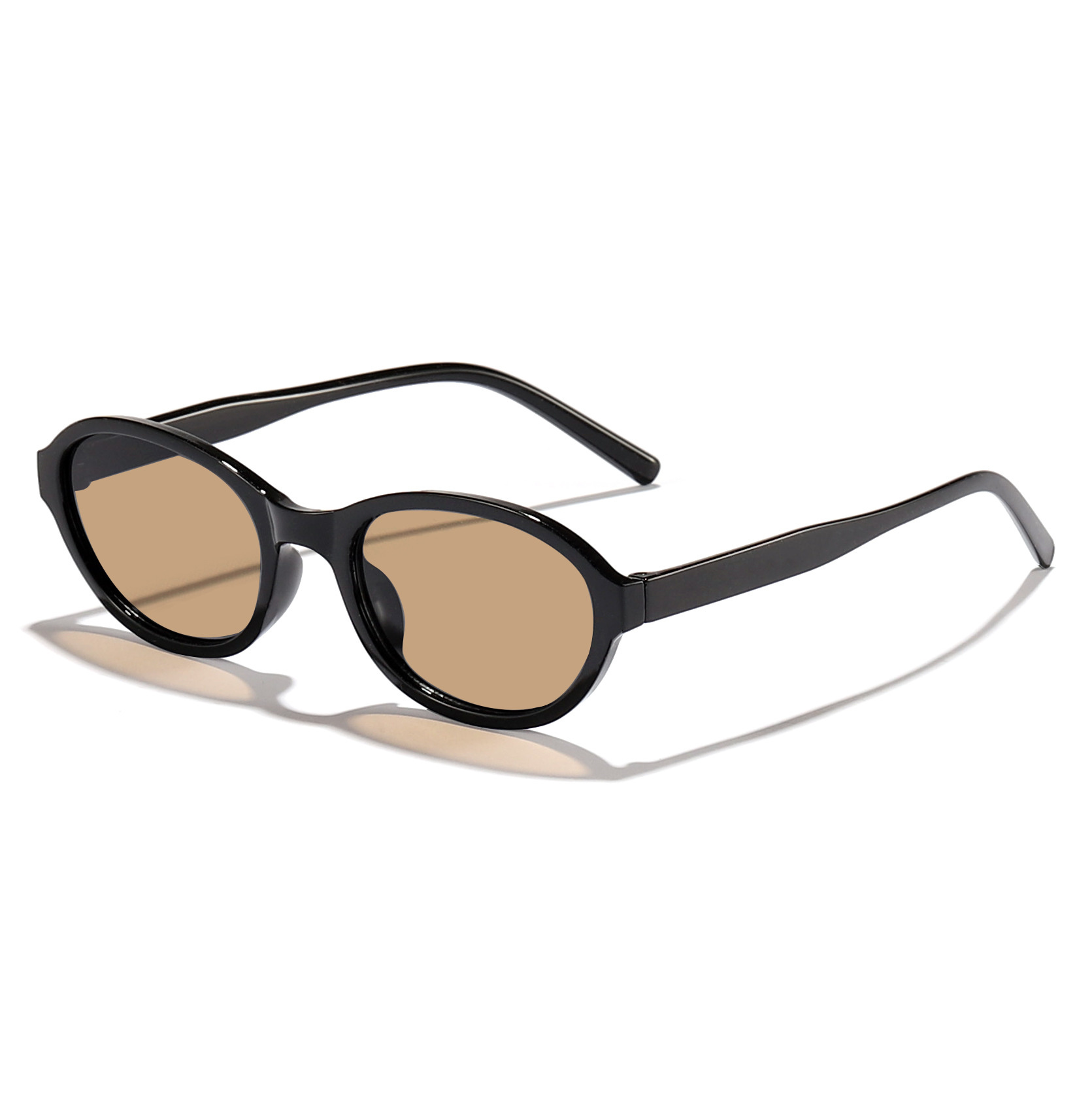 Gafas de sol ovaladas de montura pequeña retro transfronterizas europeas y americanas 2024 nuevas gafas de sol de sombra esenciales para la fotografía callejera al aire libre