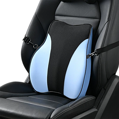 Headrest 3D Mesh Memory Foam: Headrest - sky-blue-waist-back-regular