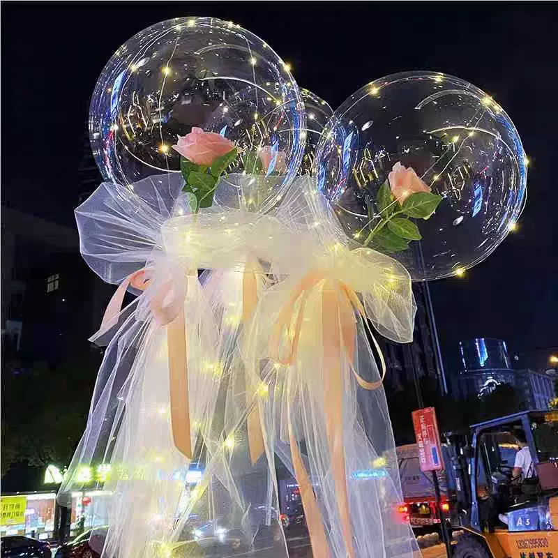 波波球 发光 网红气球发光气球透明闪灯地摊地推发光儿童玩具灯