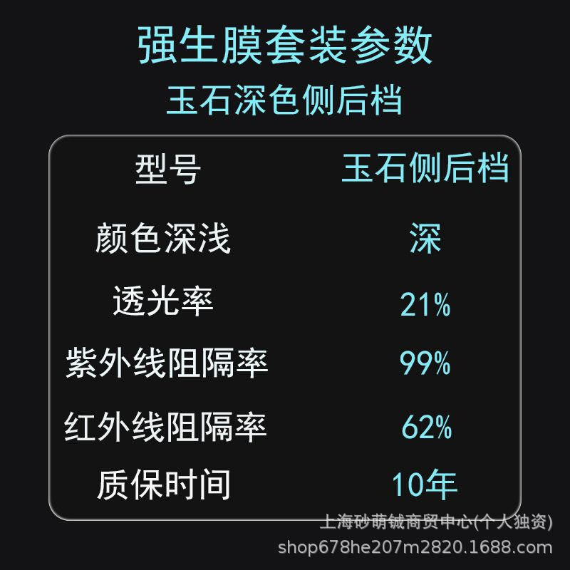 强生【领域】官方正品玻璃膜汽车高隔热膜太阳膜防强光紫外线防爆|undefined