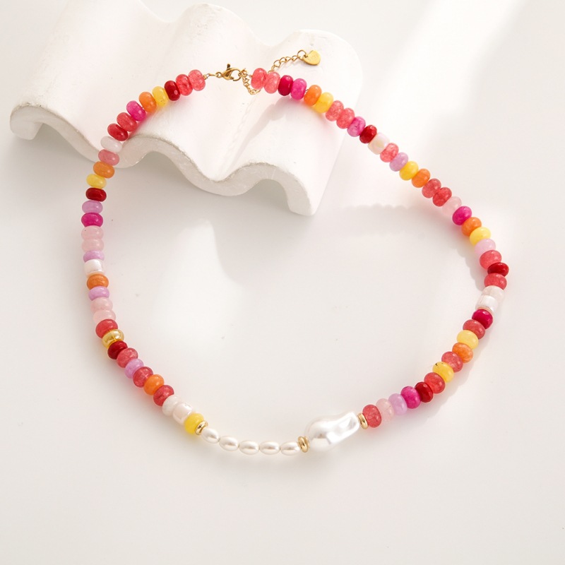 Organic universal small necklace from pearl