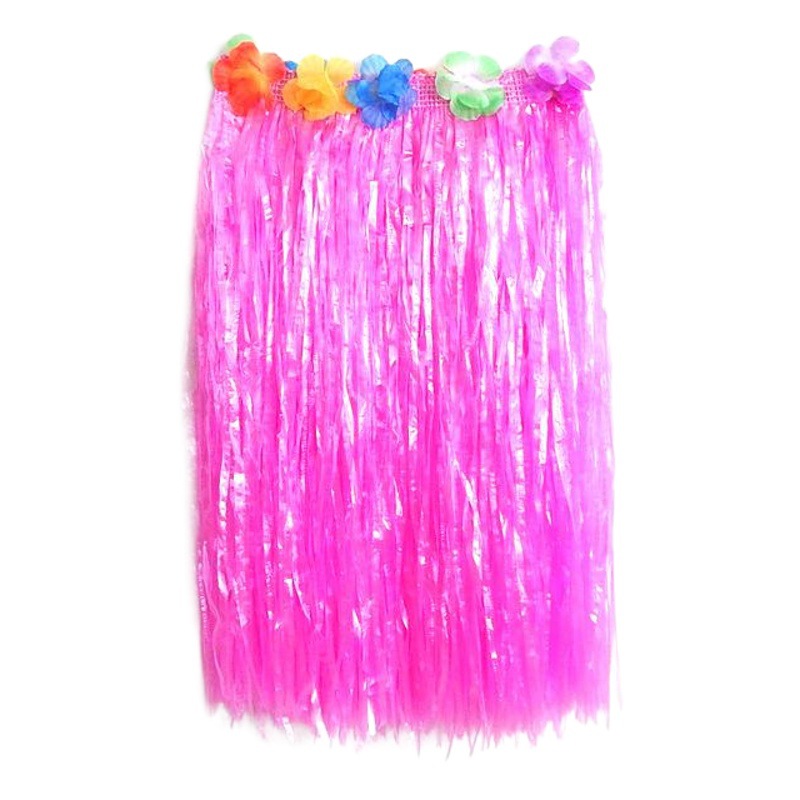 Venta al por mayor Hawaiian hierba falda corona niños día rendimiento hula boda fiesta vestido divertido apoyos hierba falda