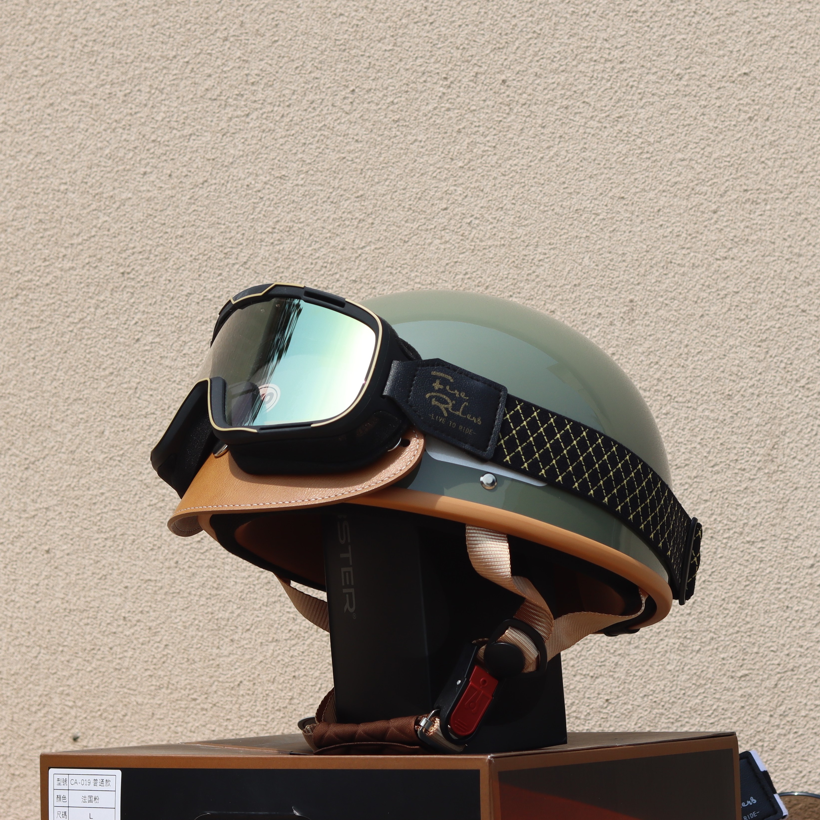Taiwan Retro Half Helmet Motorcycle Electric Lightweight 3C Summer
