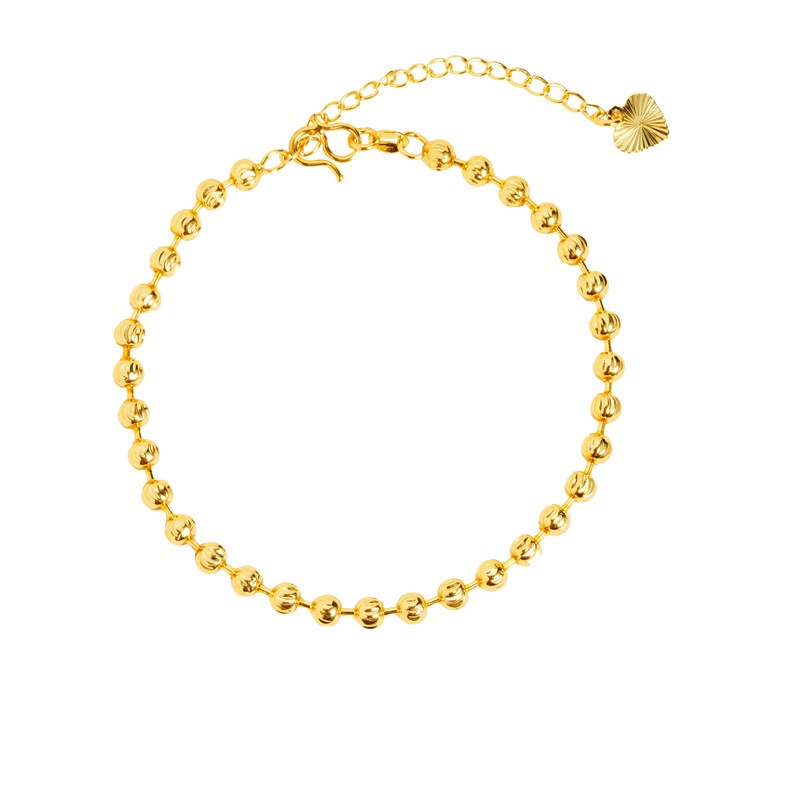 Chain de cuentas de oro de arena de Vietnam tobillar aleación de cobre de alta calidad sensación simple y lujosa larga duración no desvanecerse Yiwu accesorios al por mayor