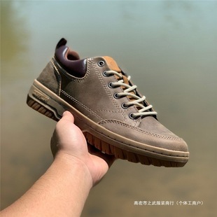Carter 2025 New Men's Genuine Leather Sneakers Caterpillar Work Shoes Non-Slip Wear-Resistant Outdoor Sports and Leisure Shoes