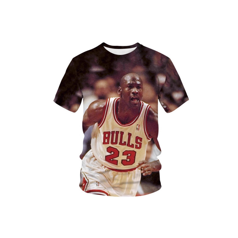 2025 New Summer Jordan T-Shirt Short-Sleeved Casual Fashion Trendy Printed T-Shirt Men's Short-Sleeved Round Neck T-Shirt