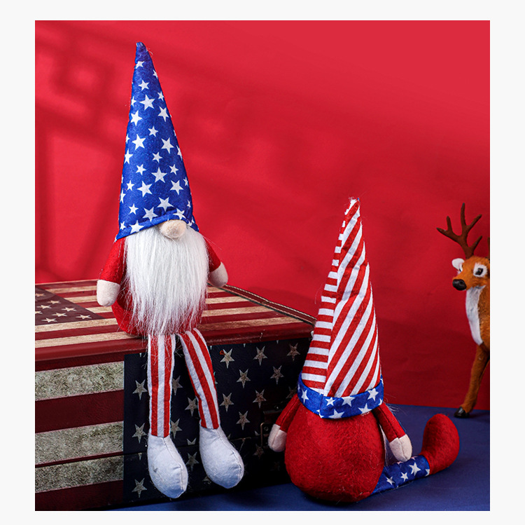 Fashion Independence Day Pointed Hat Hanging Leg Doll display picture 10