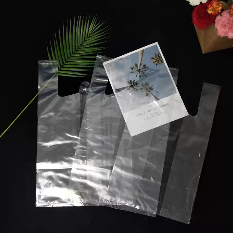 透明塑料软膜披萨寿司圆盒方盒打包袋蛋糕烘焙外卖手提商用背心袋