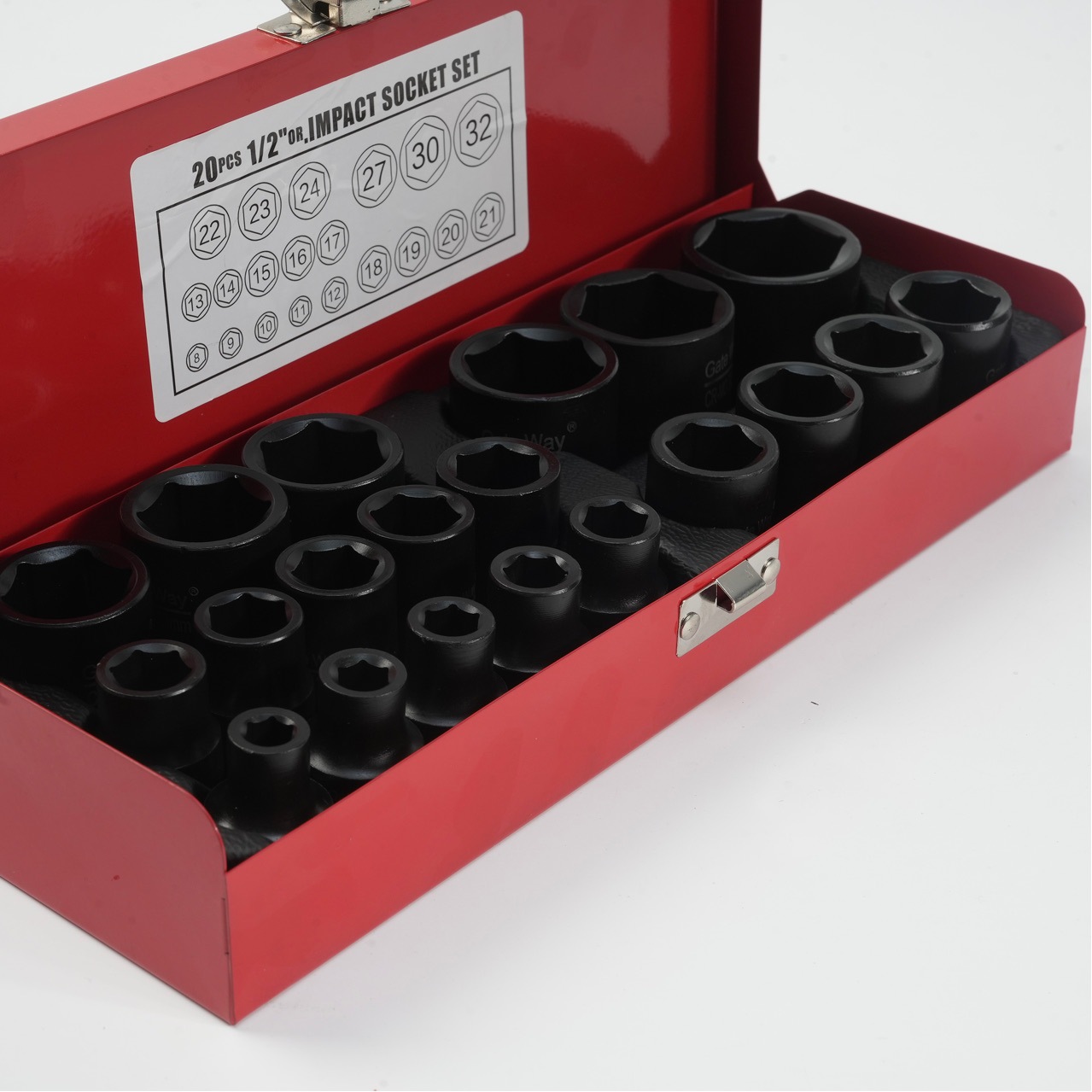 1 / 2 conjunto de manga de cañón de aire, manga de cañón de aire pequeña, 20 piezas de manga corta neumática, caja de hierro