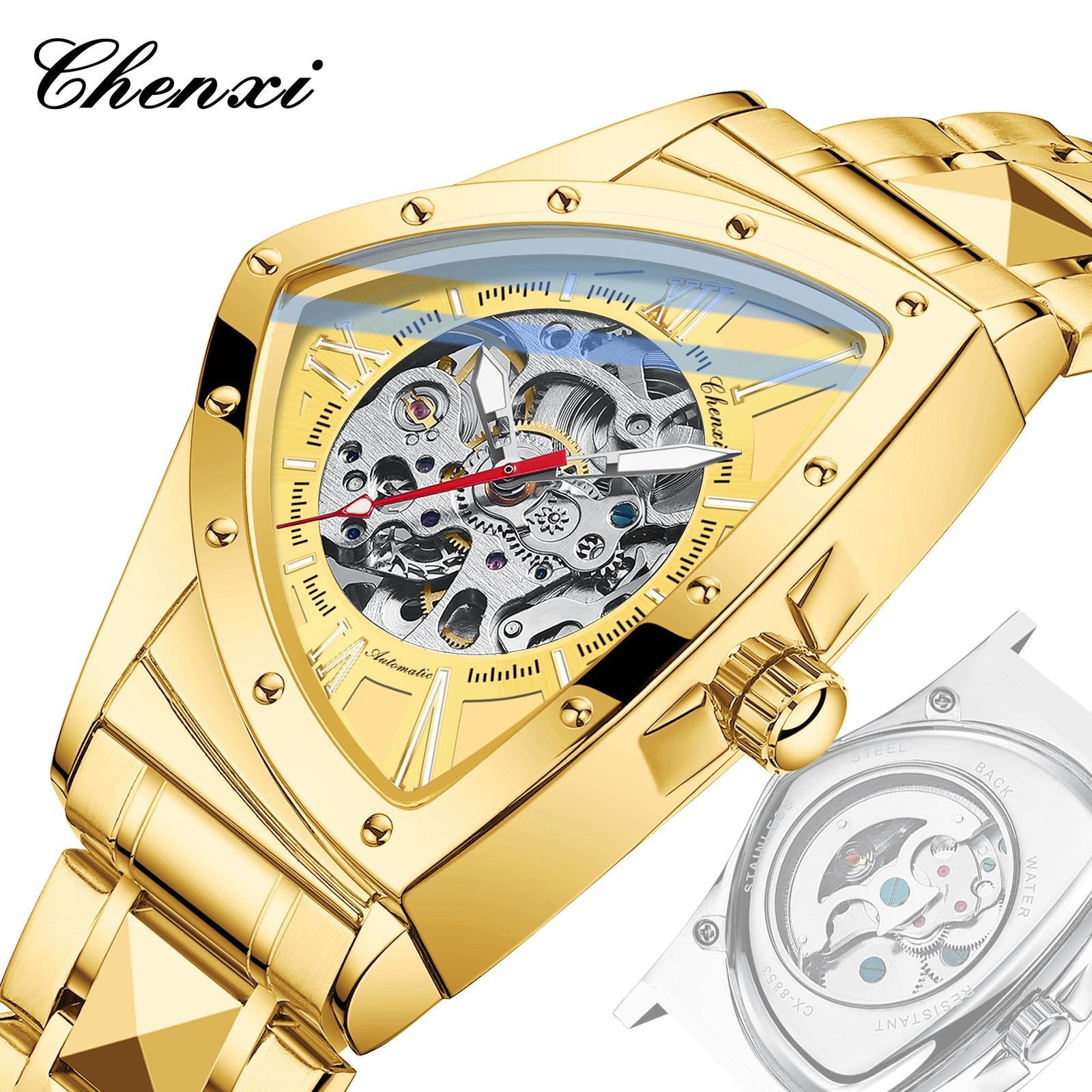 Reloj matutino, reloj para hombre, reloj mecánico, nuevo reloj impermeable luminoso para hombre hueco, fuente personalizada, fábrica al por mayor