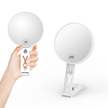 双面LED化妆镜 手持台式壁挂多用放大细节化妆镜led带灯美妆镜子