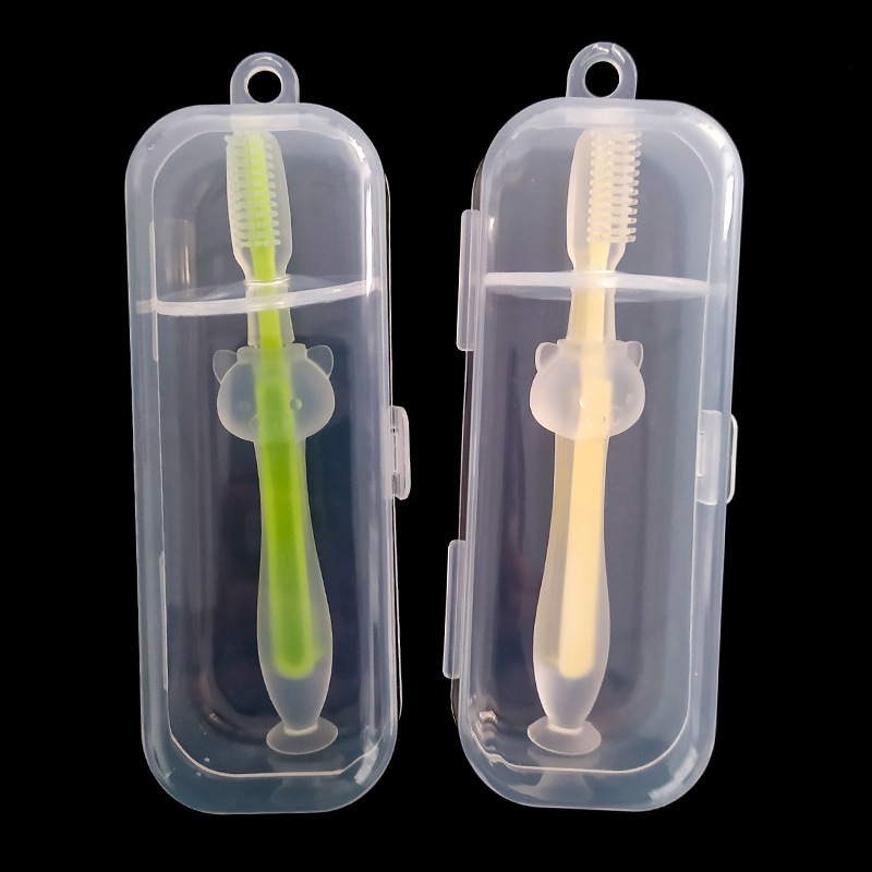 Factory Direct Sales Baby Toothbrush and Teether Storage Box High-Transparency Pp Dust-Proof Packaging Box Feeding Supplies Plastic Box
