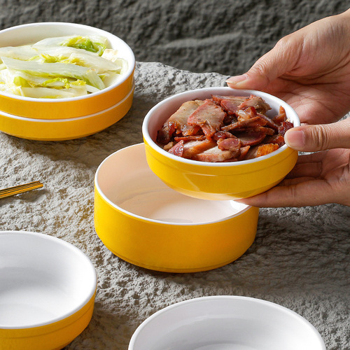 密胺餐具小碗商用浏阳蒸菜专用菜碗塑料火锅店调料碗仿瓷浅口菜碟