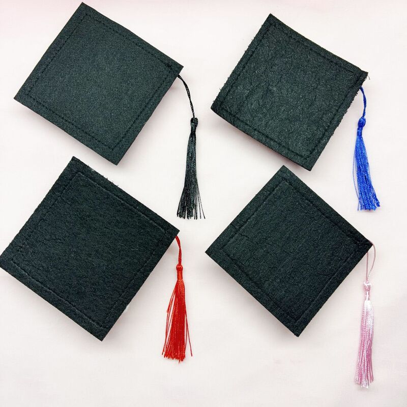 Manufacturer Wholesale Felt Graduation Hats with Decorative Tassels, Bachelor's Hats in Stock, DIY Gifts Manufacturer Wholesale Felt Graduation Hats with Decorative Tassels, Bachelor's Hats in Stock, DIY Gifts