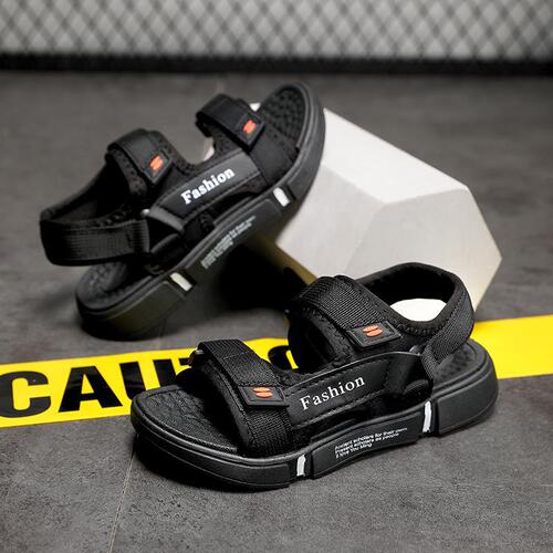 2025 new children's shoes, children's beach sandals, fashionable summer velcro, medium and large children's casual outdoor breathable sandals