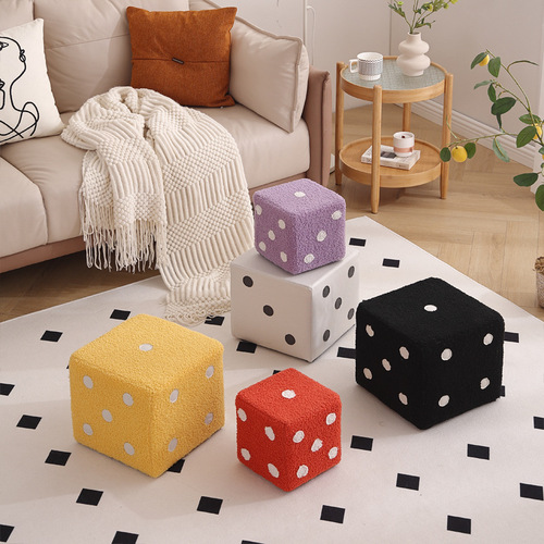 Indoor shoe-changing stool, living room home creative small stool, small apartment minimalist bedroom internet-famous children's dice stool wholesale