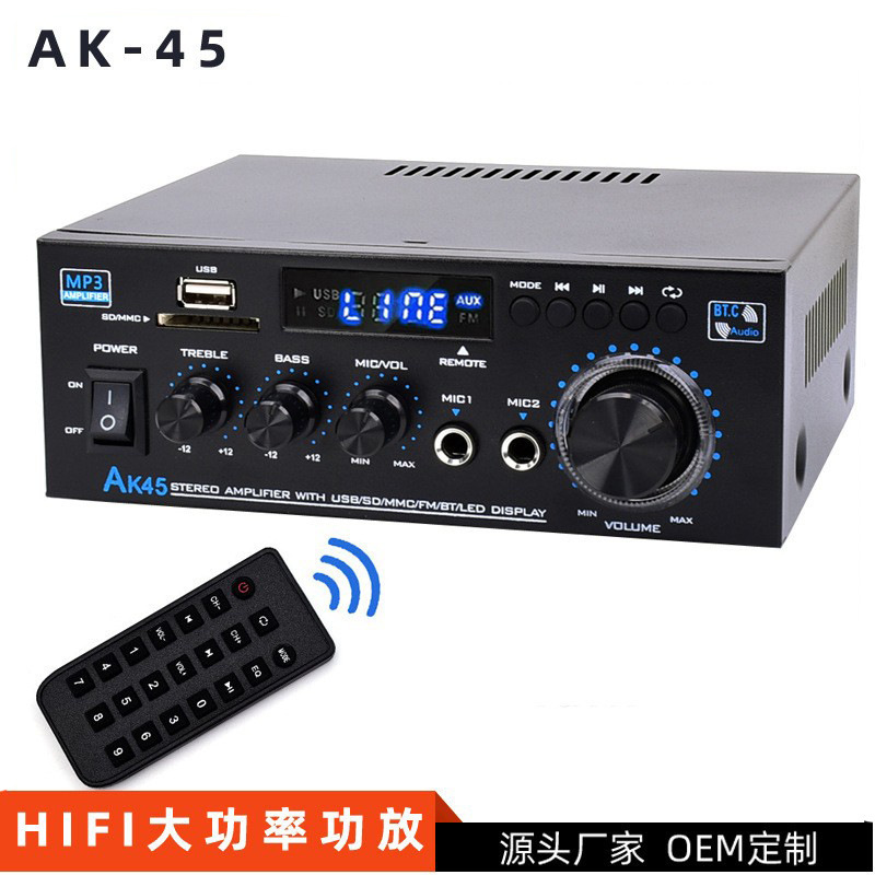 Bluetooth Ak45 Amplifier Digital Amplifier USB Amplifier 2.0 Channel Amplifier Bluetooth Amplifier 45W*2