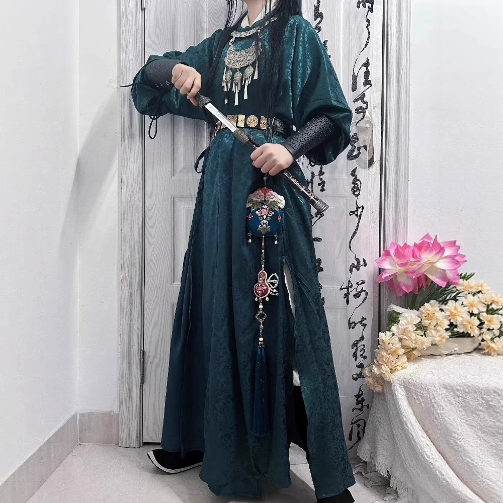 Оригинальный халат Hanfu Tang с круглым вырезом, новинка 2025 года, летний тонкий свободный халат унисекс, крутой комплект