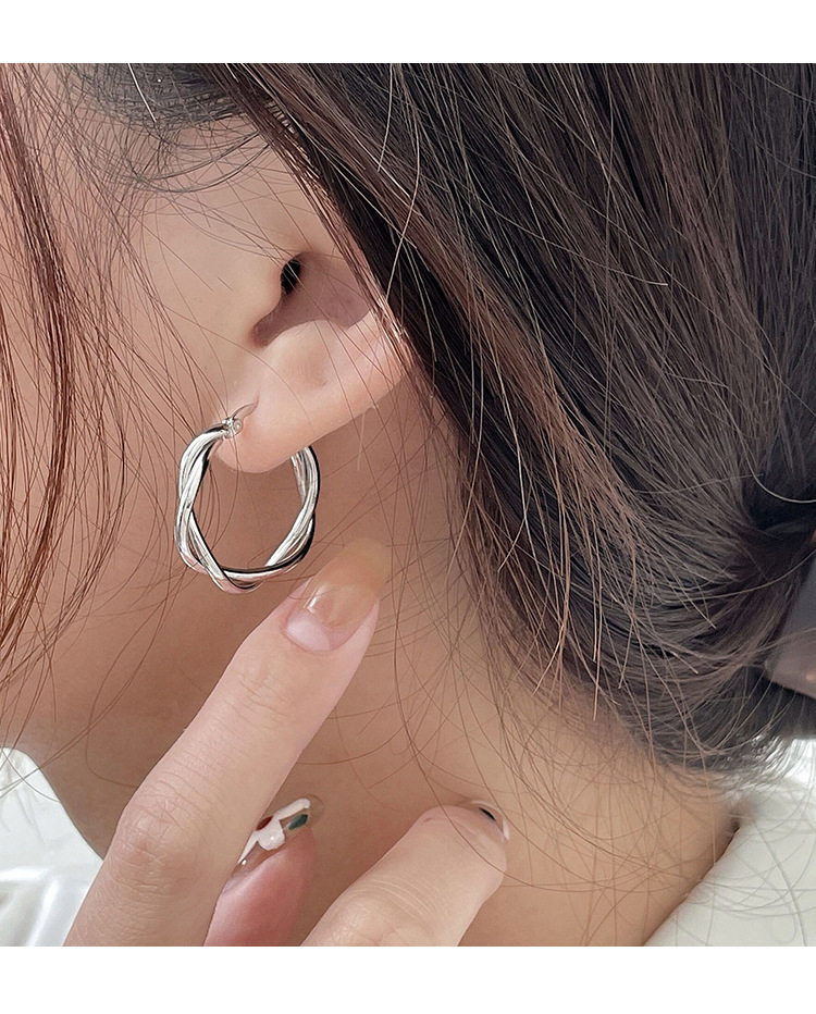 7g Weight Hoop Earrings Classification 1 Pair 925 Sterling Silver Circle Hoop Earrings