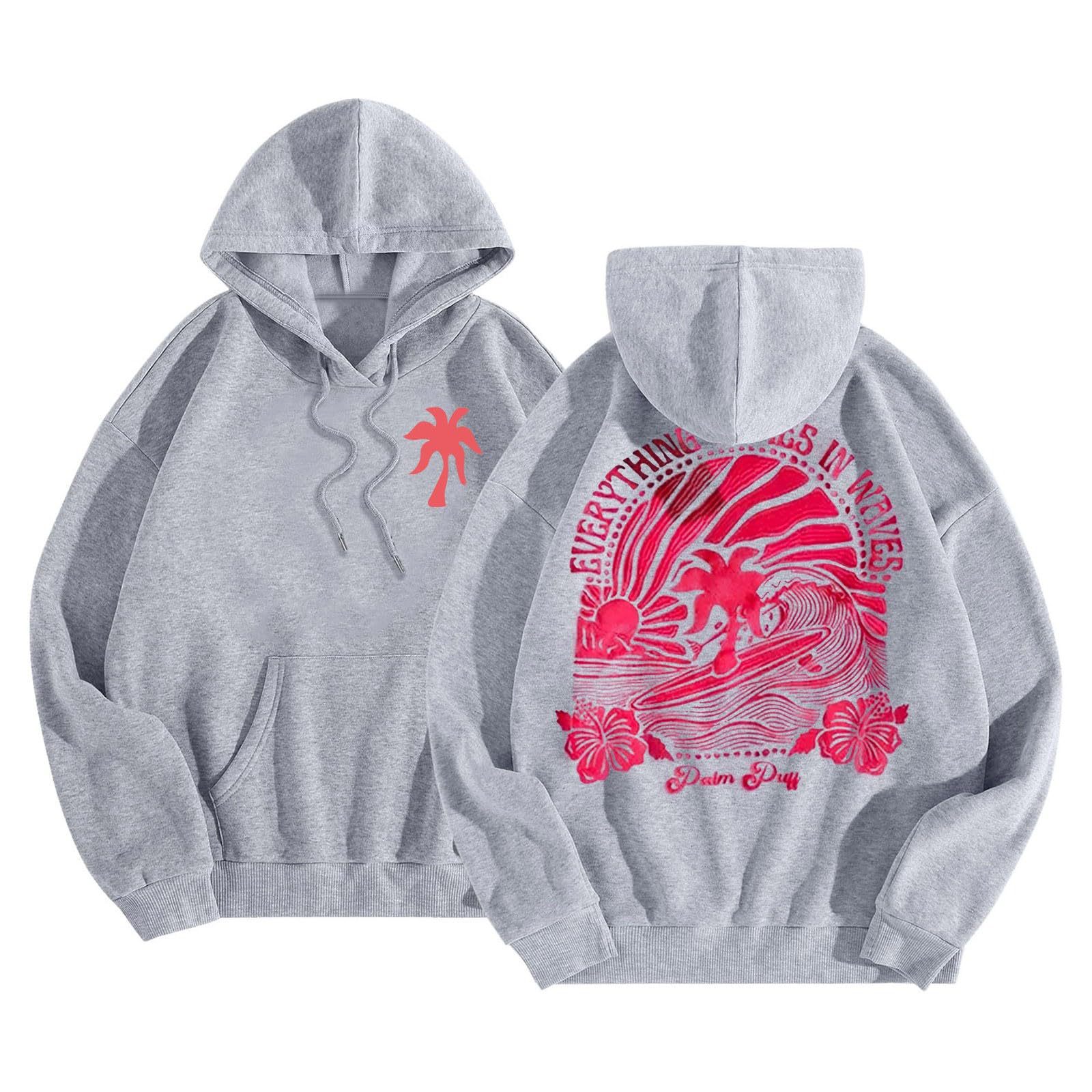Women's Off Shoulder Hooded Sweatshirt With Threaded Hem_voghion.com
