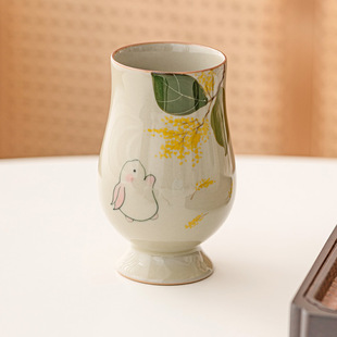 Plant Ash Rabbit Fragrant Cup Ceramic Tea Cup Master Cup Single Cup Kung Fu Tea Set Large Capacity Home Tea Cup