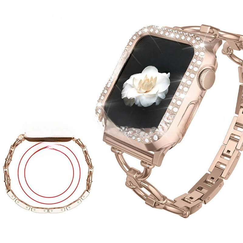 Suitable for Apple watch with O-type metal chain small incense wind, Applewatch8-1 generation SE cross-border dedicated supply
