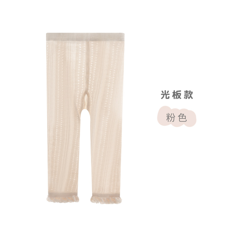 2024 verano nuevo bebé niñas encaje pantalones cortos malla delgada princesa bebé color sólido niñas polainas Calcetines