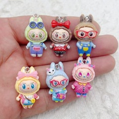 漫画ラブブ樹脂 diy ジュエリー手作りクリエイティブペンダントヘアピン帽子アクセサリー