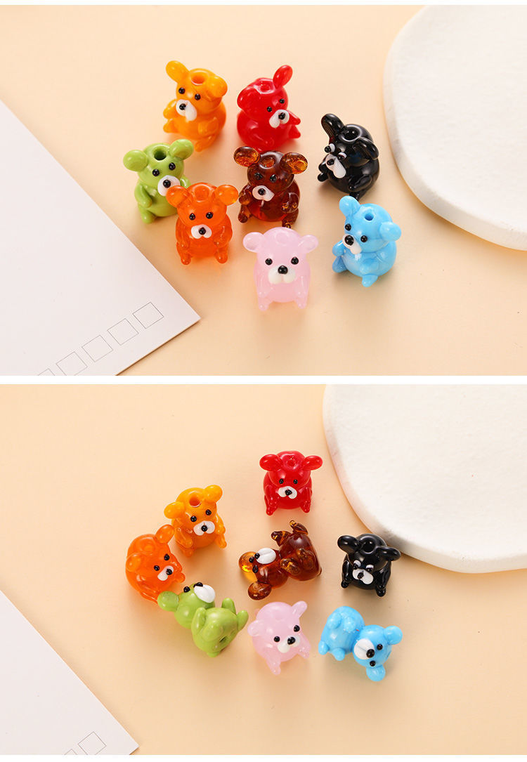 10 PCS/Package Arylic Bear Beads display picture 1