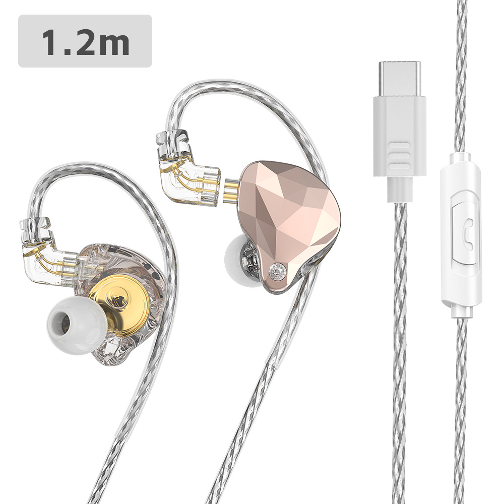 Auriculares deportivos con cable X4Pro en la oreja, monitor ancla enchufable, retorno del oído, teléfono móvil, computadora typec3.5 mm