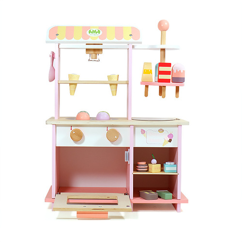 Children's Playhouse Kitchen Toy Simulation Ice Cream Making Dessert Cuticle BBQ Ice Cream Stand