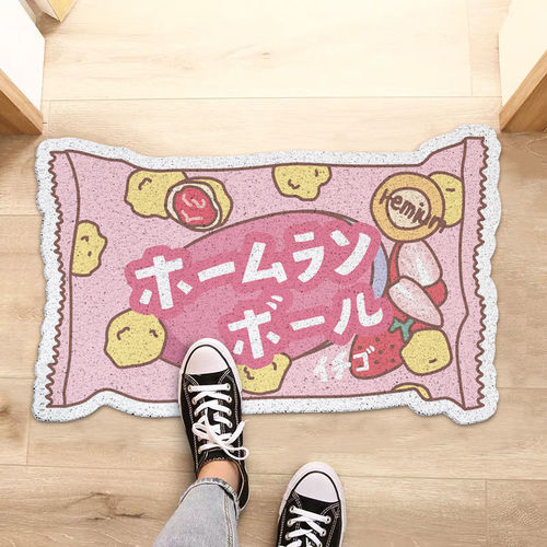 Internet celebrity creative cartoon entrance door floor mat entrance wire ring foot mat home bedroom kitchen bathroom door anti-slip mat