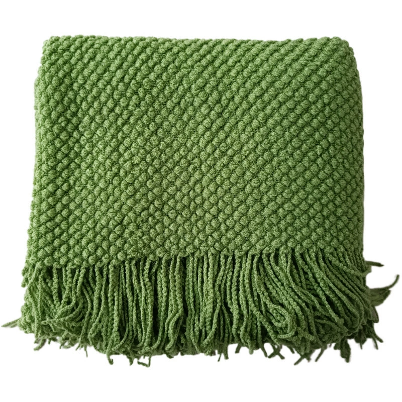 Sofa knitted duvet throw, simple elegant design, 127×180 or 127×230 cm, multicolor