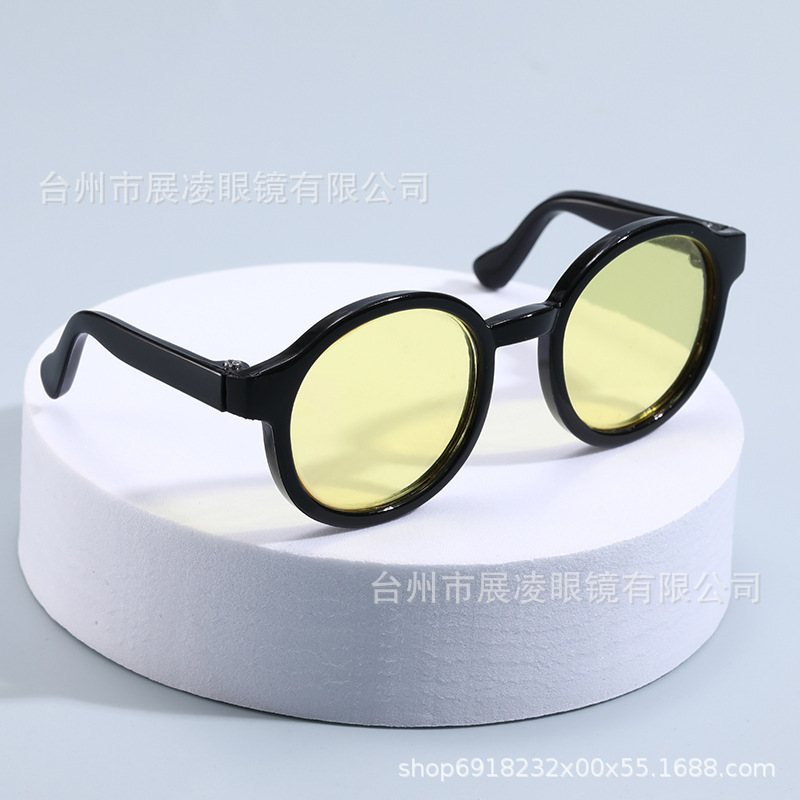 拉布布新款彩色镜片ine娃用太阳镜玩偶装饰品拉布布KT自嘲熊眼镜|undefined