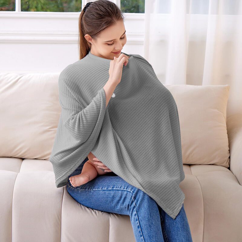 ニット授乳カバー ソフトで通気性のあるプライバシーケープ 多目的授乳ショール 快適でポータブル 女性用|undefined