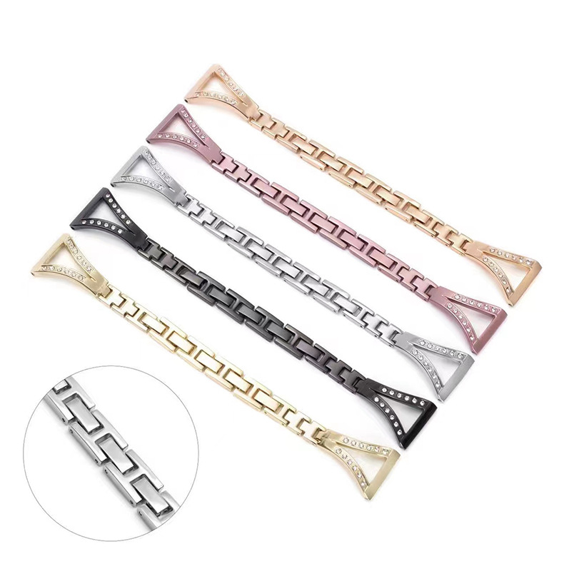 Stainless Steel Strap with Diamonds