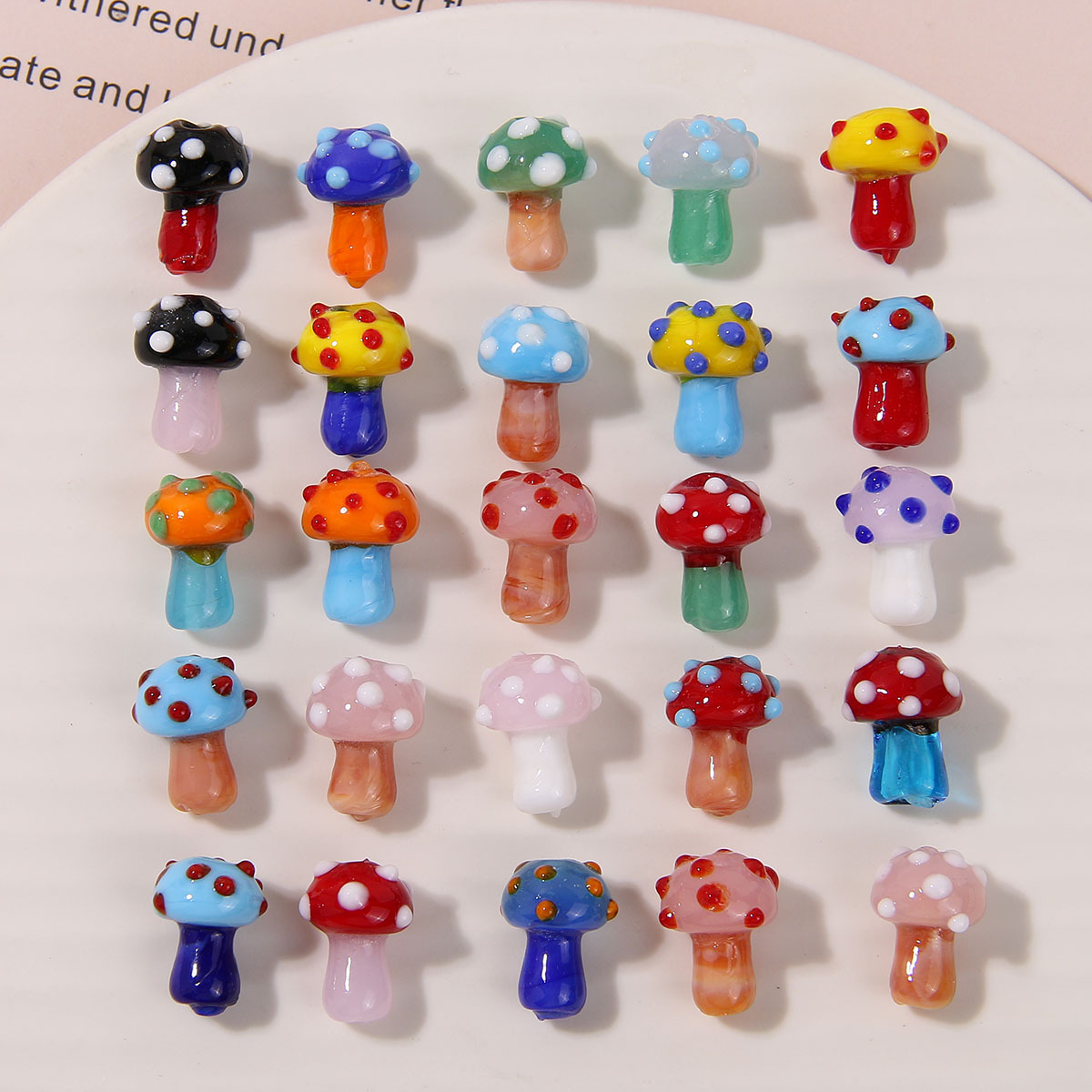 3g Weight Beads Jewelry Making Type 16*12mm Jewelry Making Size DIY Jewelry Accessories Classification 1 Piece Quantity glass Material Mushroom Pattern Polishing Design Casual, Sweet, Simple Style Style 1 Piece 16*12mm Glass Mushroom Beads 无