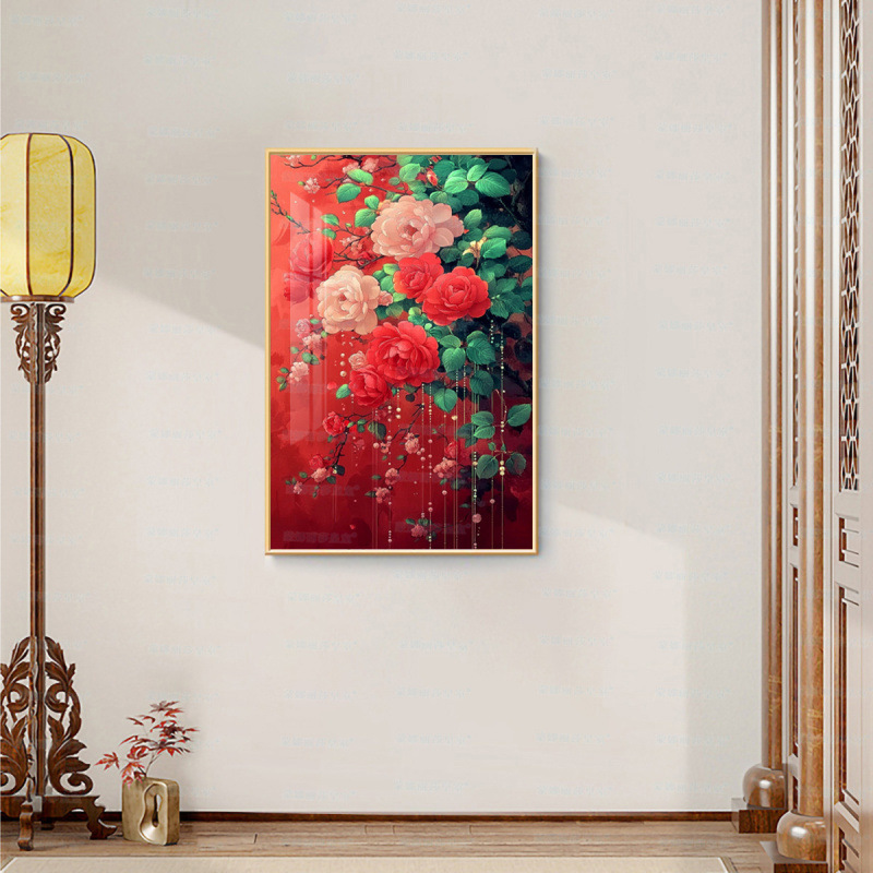 Mona Lisa real bordado cruzado flor floral auspicioso bordado cruzado a mano sala de estar decoración del hogar image 1