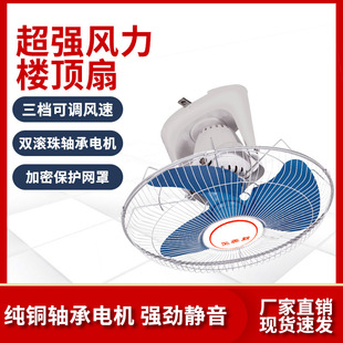 Ceiling-Mounted Roof Fan 16inch with Remote Control, 360-Degree Oscillating Ceiling Fan