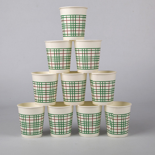 Jiemei thickened disposable paper cup large size 230ml household tea cup wine cup office drinking cup 50 pieces wholesale